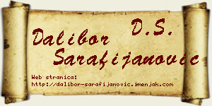 Dalibor Sarafijanović vizit kartica